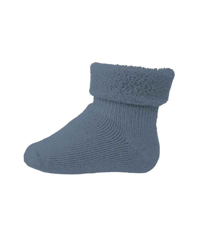 Wool terry socks - Stone blue