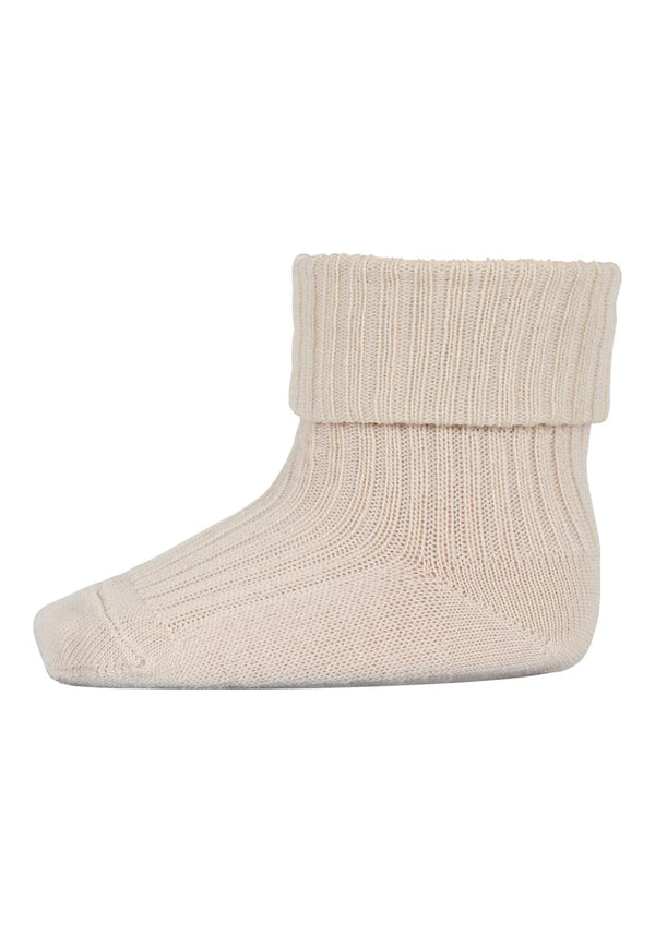 Wool rib socks - Ecru