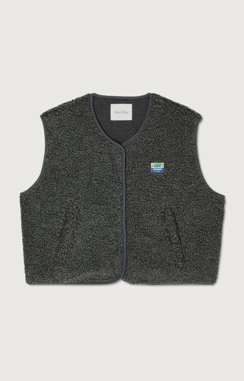 Hoktown pile vest - Charcoal