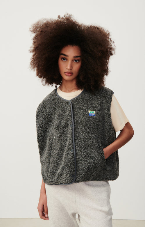 Hoktown pile vest - Charcoal