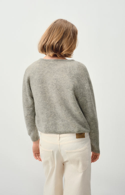 Vitow cardigan - Light grey melange