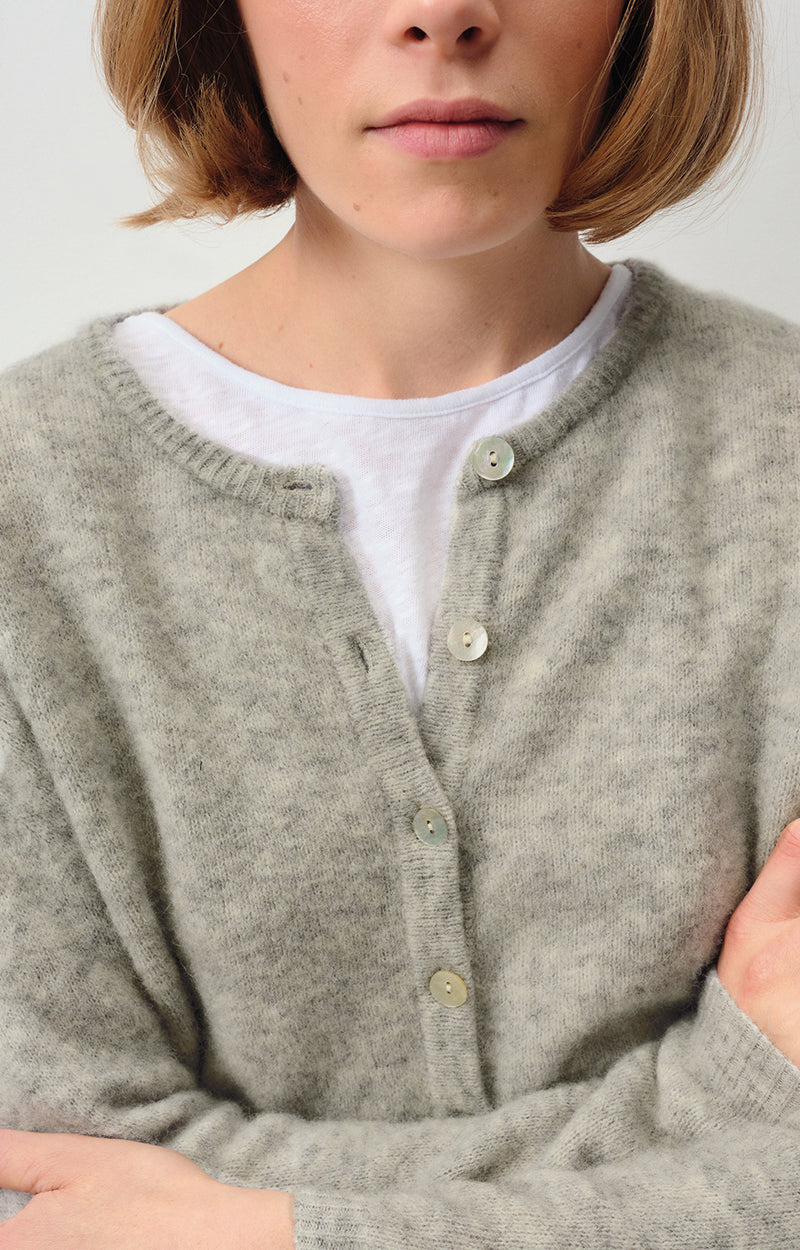 Vitow cardigan - Light grey melange