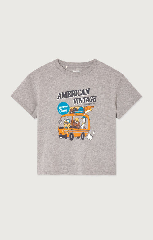 Kids fizvalley summer camp tee - Grey melange