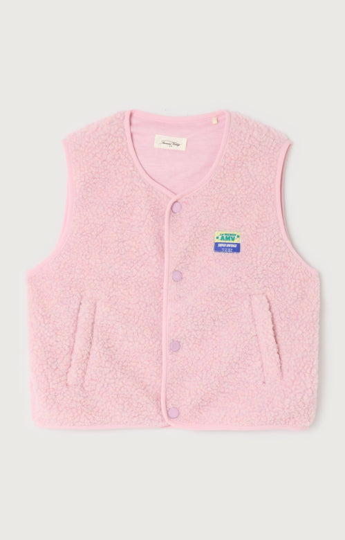 Hoktown pile vest kids - Sugared almond melange