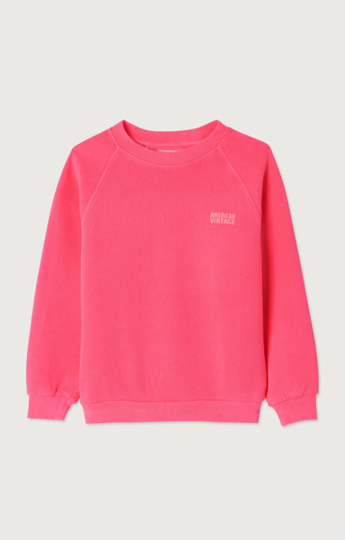 Kids izubird sweatshirt - Fluorescent hortensia pink