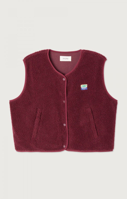 Hoktown pile vest - Bordeaux