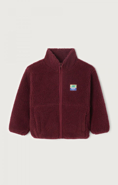 Hoktown pile jacket kids - Burgundy melange