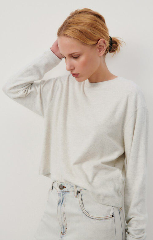 Ypawood tee - Oatmeal melange