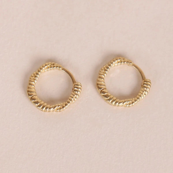 Mini braided hoops - Gold