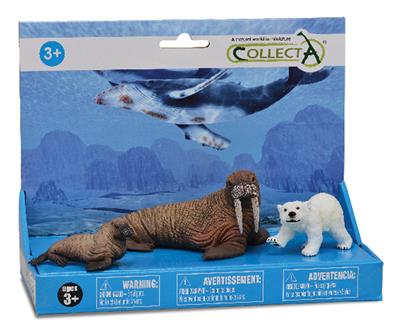Collecta gift set - Sea life set of 3 walrus & ice bear