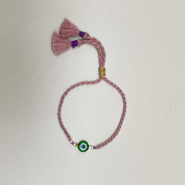 Lucky eye bracelet - Pink/green