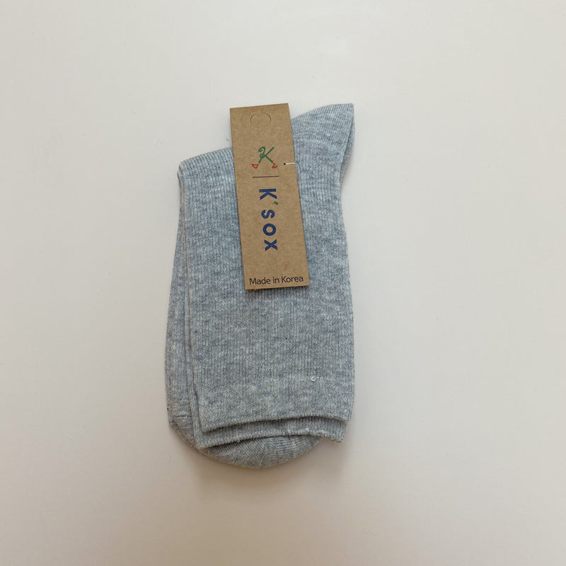 Fine rib socks - Light grey melange