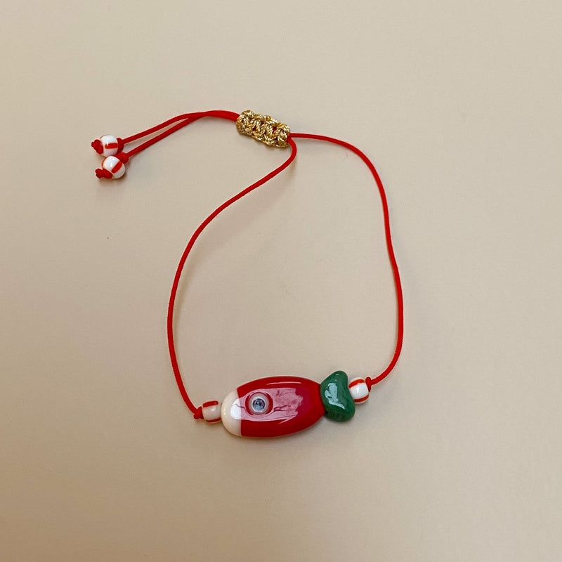 Fish bracelet - Red/green