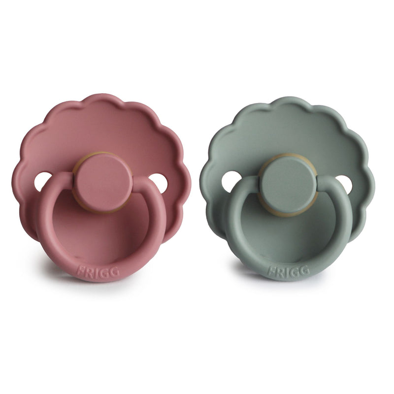 Daisy pacifier - T1 - Dusty rose/lily pad (2-pack)
