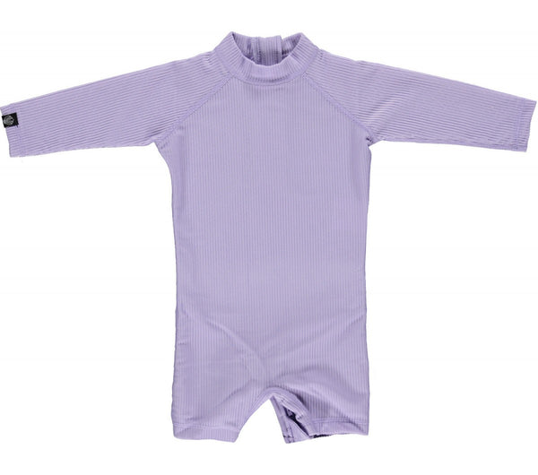 Ribbed baby swimsuit - Lavender