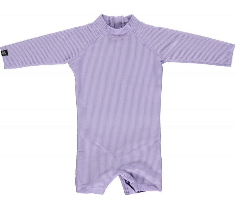 Ribbed baby swimsuit - Lavender