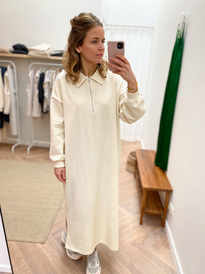 Zip up dress - Cream