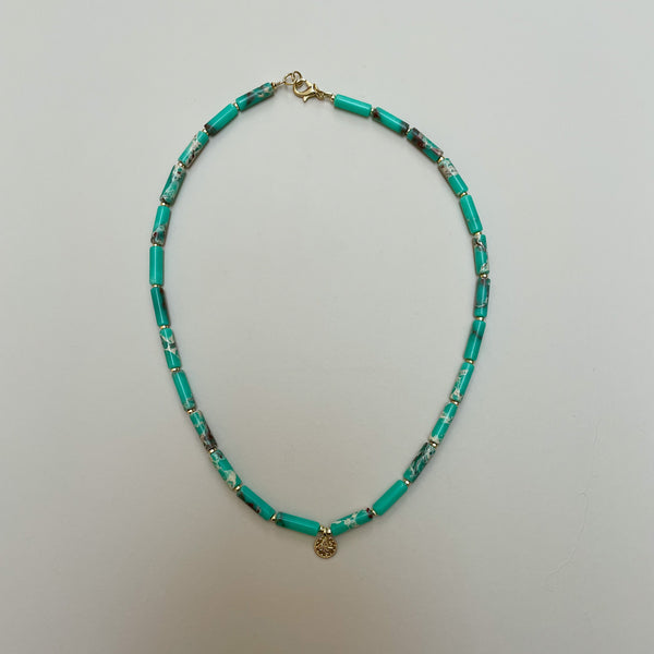 Natural stones necklace - Green