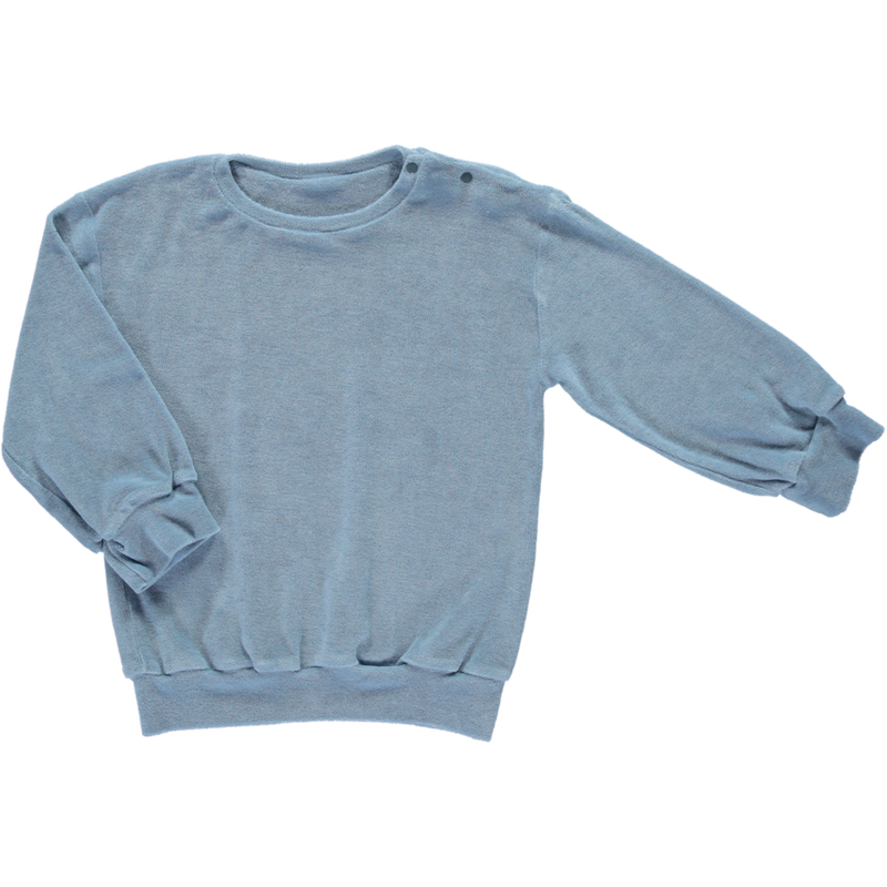 Jojoba terry sweater - Blue fog
