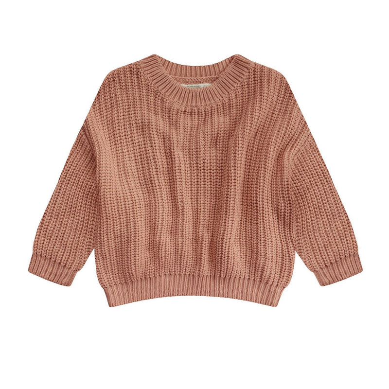 Chunky cotton knit - Rouge